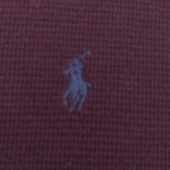 Ralph Lauren polo thermal long sleeve.   100% cotton Tee shirt in purple. - Picture 3 of 5